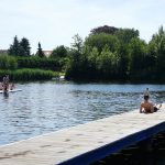 Nördliches Harzvorland: Steg für den Sprung ins erfrischende Wasser des Fümmelsees / Beate Ziehres